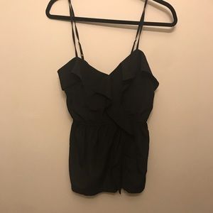 Black ruffley tank
